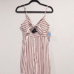 Long Front-tie Spaghetti Jumpsuit